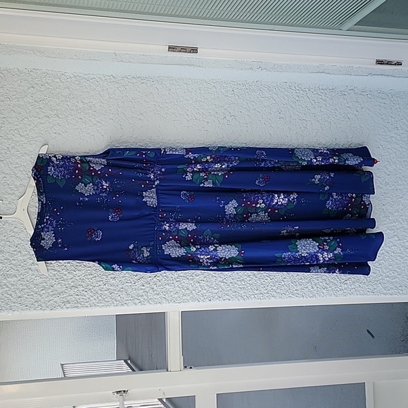 Kobi Halperin maxi dress floral purple tie Megan dress color is Admiral … - Picture 2 of 9
